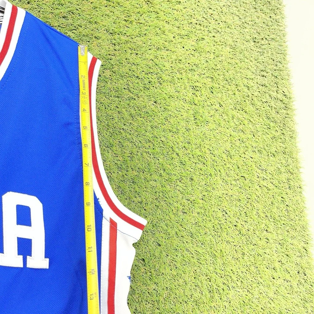 Philadelphia 76er's adidas Jersey Mens Medium #21 Joel Embiid Blue Embroidered
